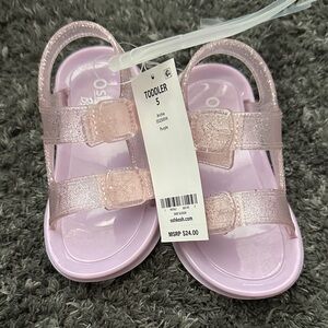 OshKosh B'gosh Light Purple Glitter Toddler Sandals size 5